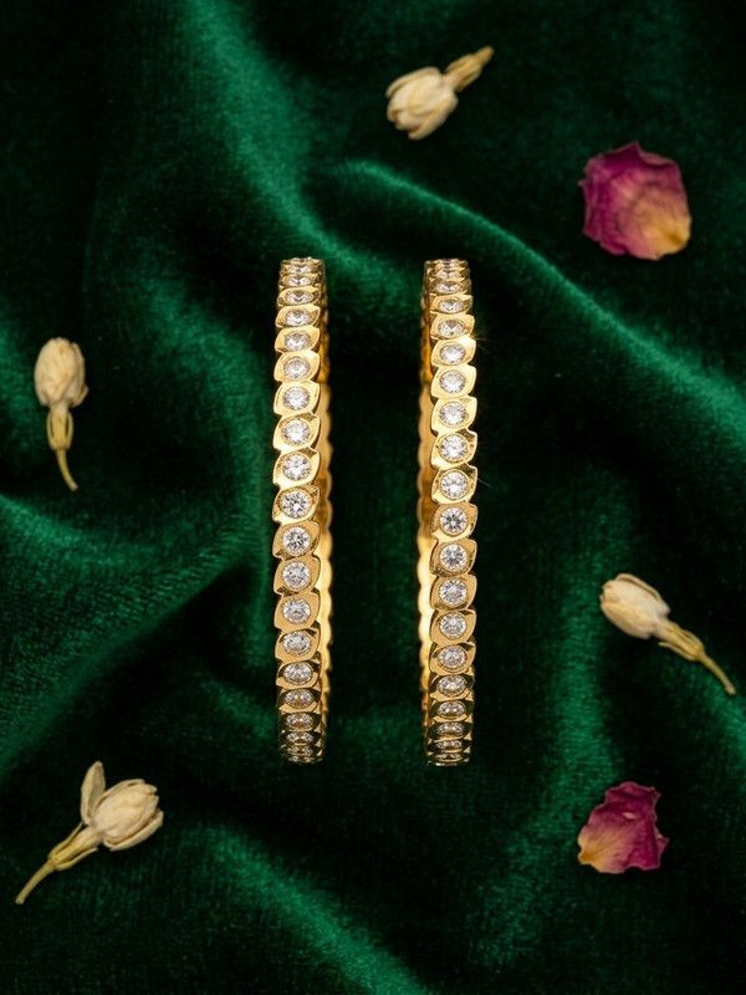 Talish Gold-Plated American Diamond Bangle