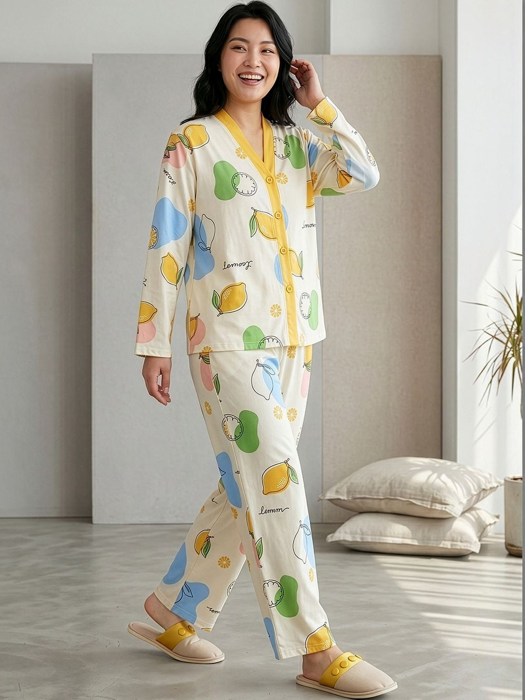 Stem Rope Women Printed Night suit