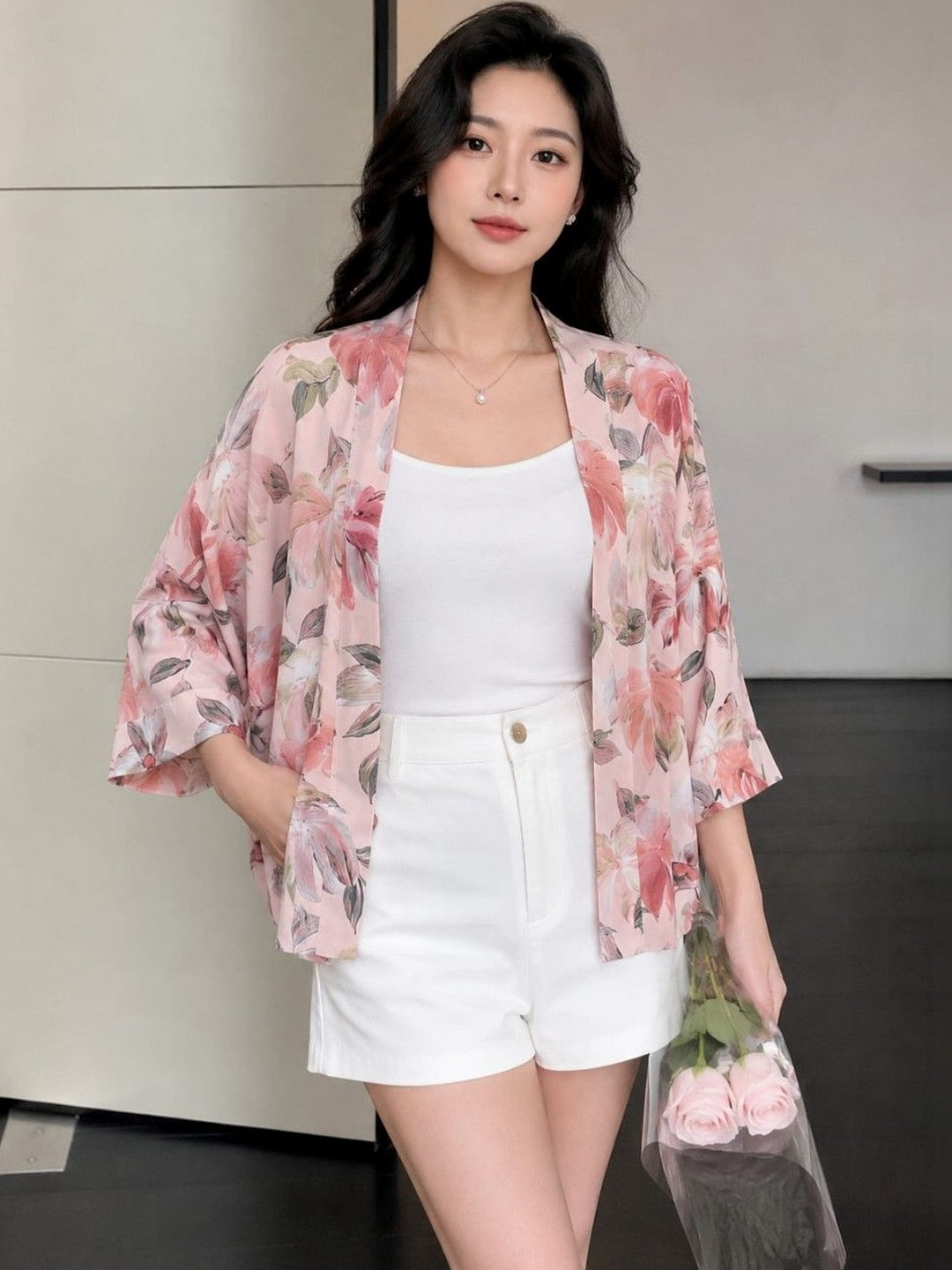 Lunice Women Printed Shrug