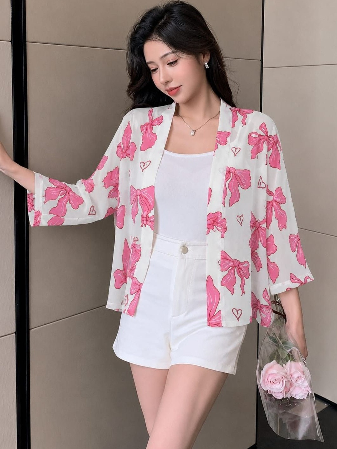 Lunice Women Printed Shrug