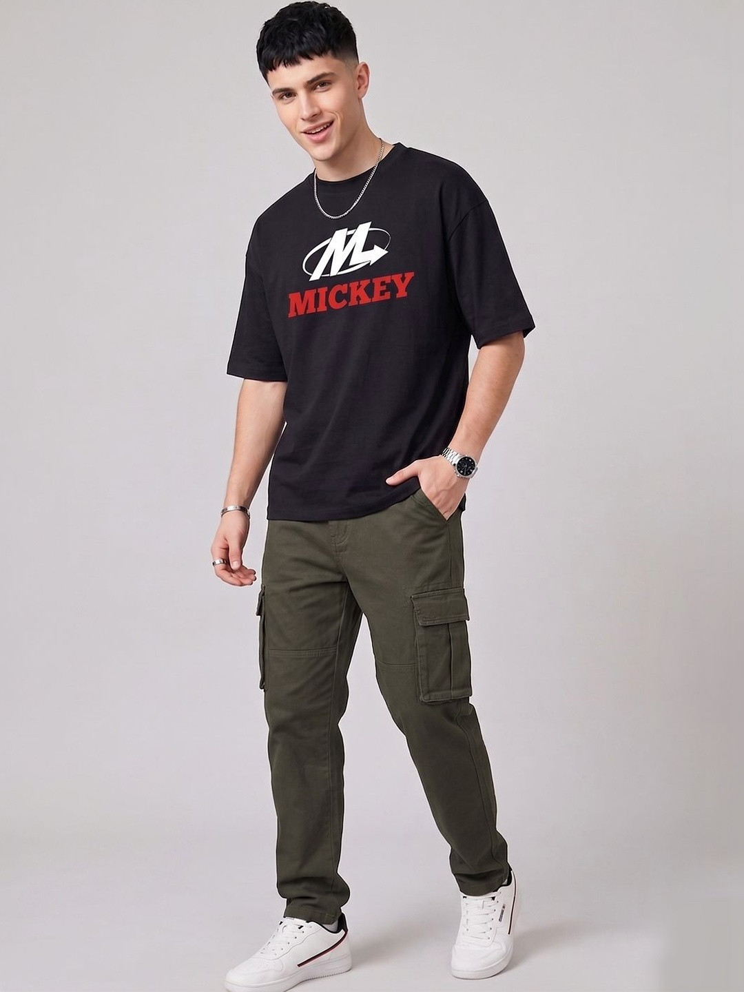 Kook N Keech Disney Men Mickey Mouse Printed T-shirt