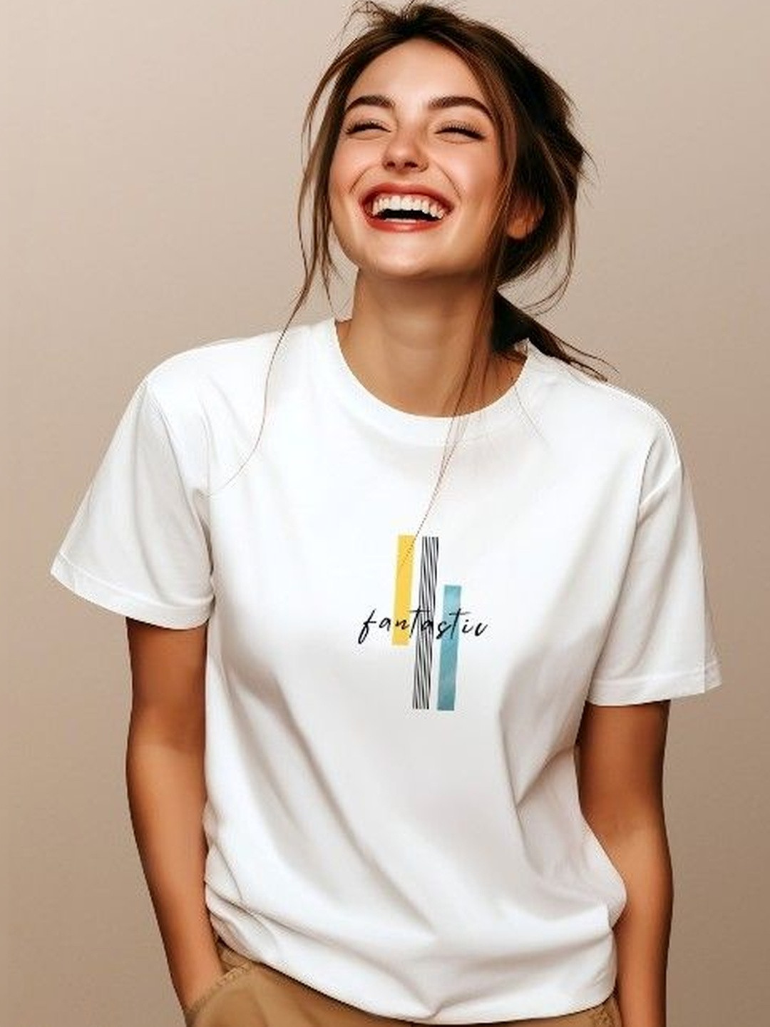 VescoAura Women Typography Printed T-shirt
