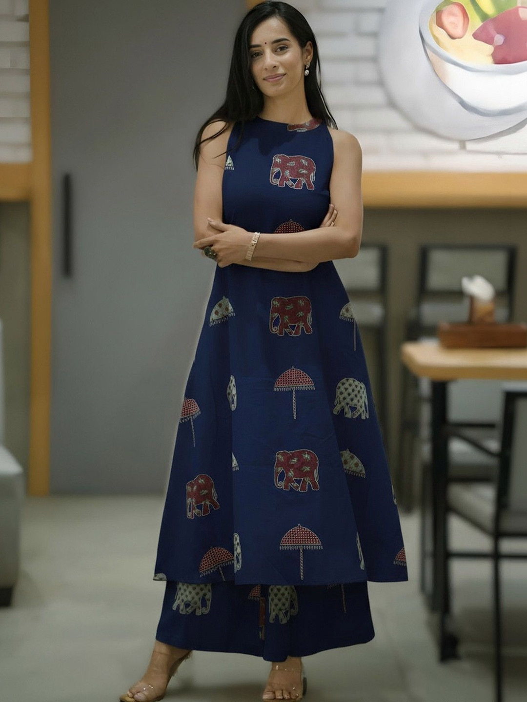kiyooclothing Women Ethnic Motifs Printed Regular Kurta with Palazzos