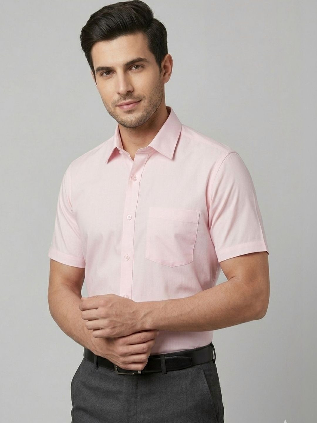 APPEL TOUCH Spread Collar Regular Fit Formal Shirt