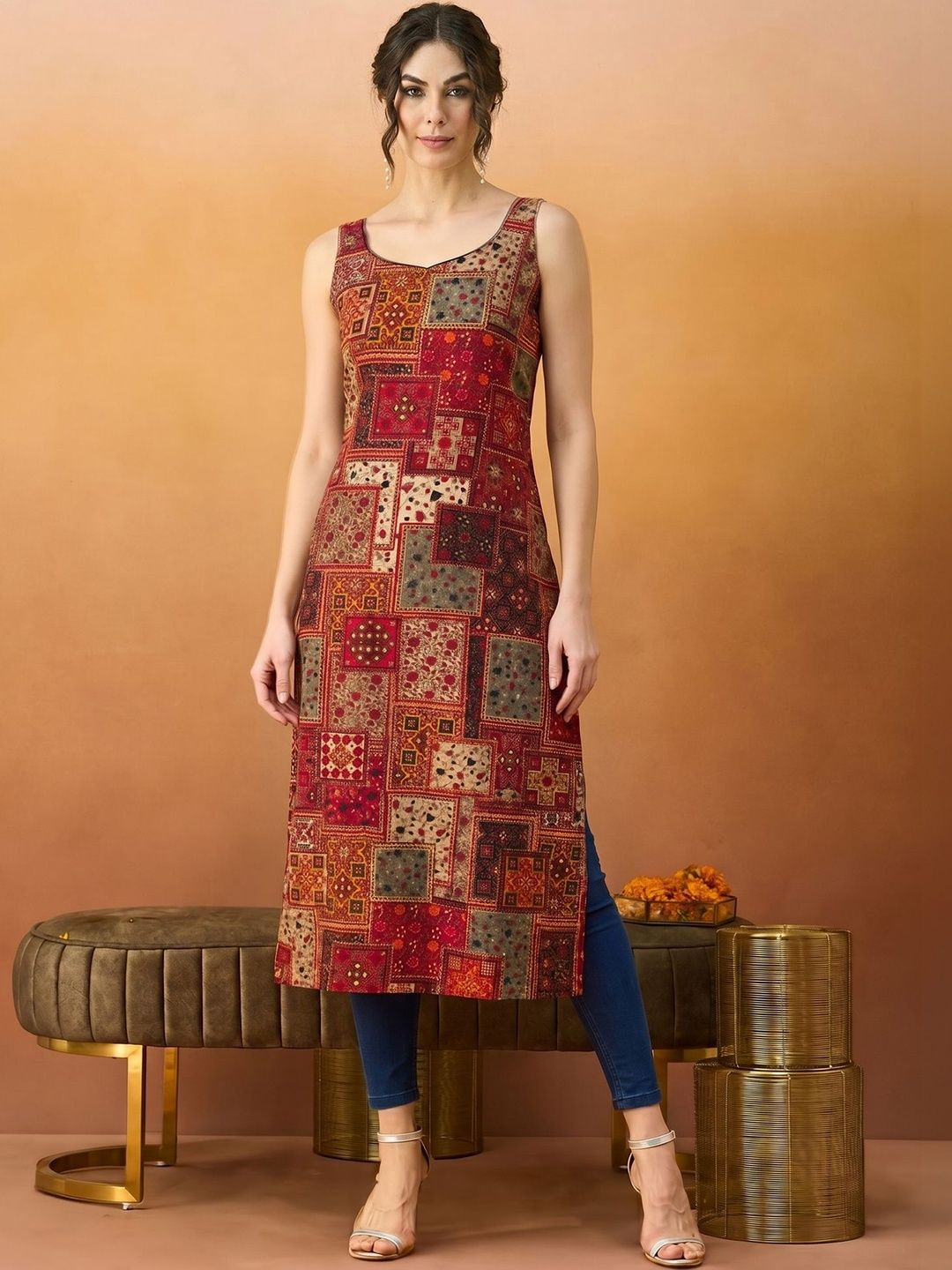 TextileNow Women Ethnic Motifs Printed Kurta