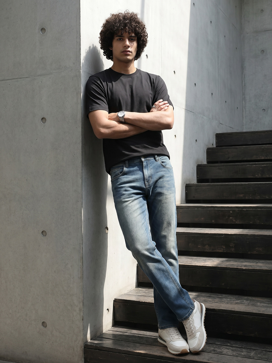 The Roadster Life Co. Men Medium Shade Stretchable Jeans