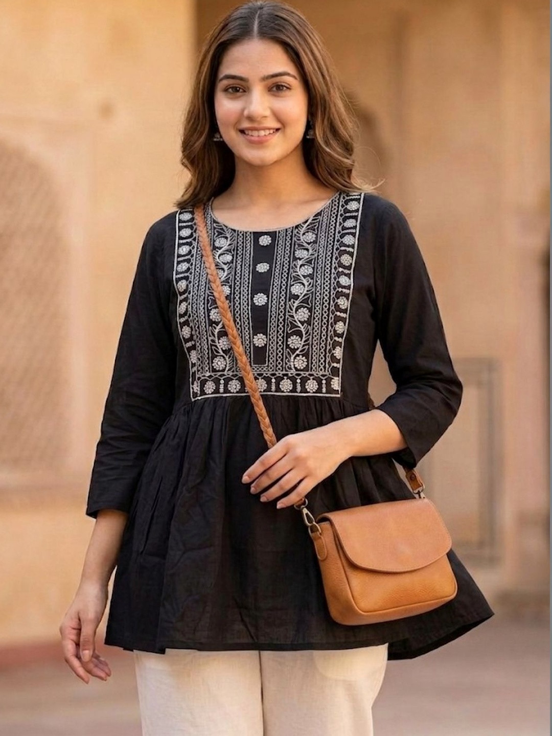 Vaidiki Embellished Embroidered Ethnic Top