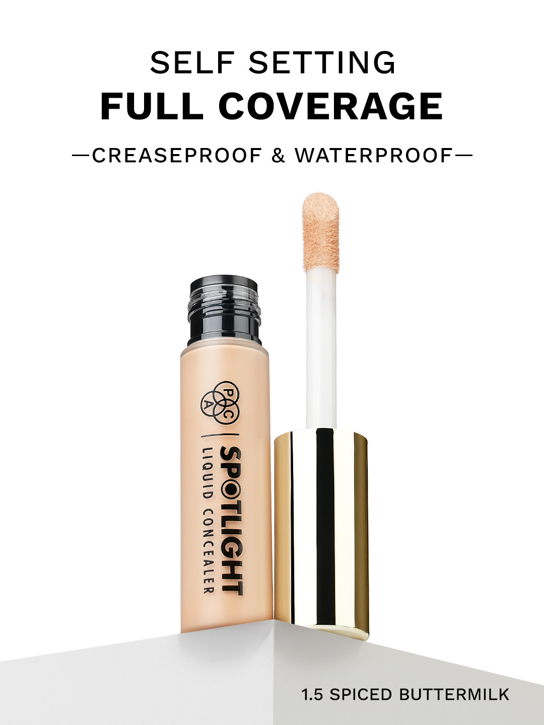 PAC Spotlight Liquid Concealer with Self Setting Formula - 1.5 Spiced Buttermilk - 15 g