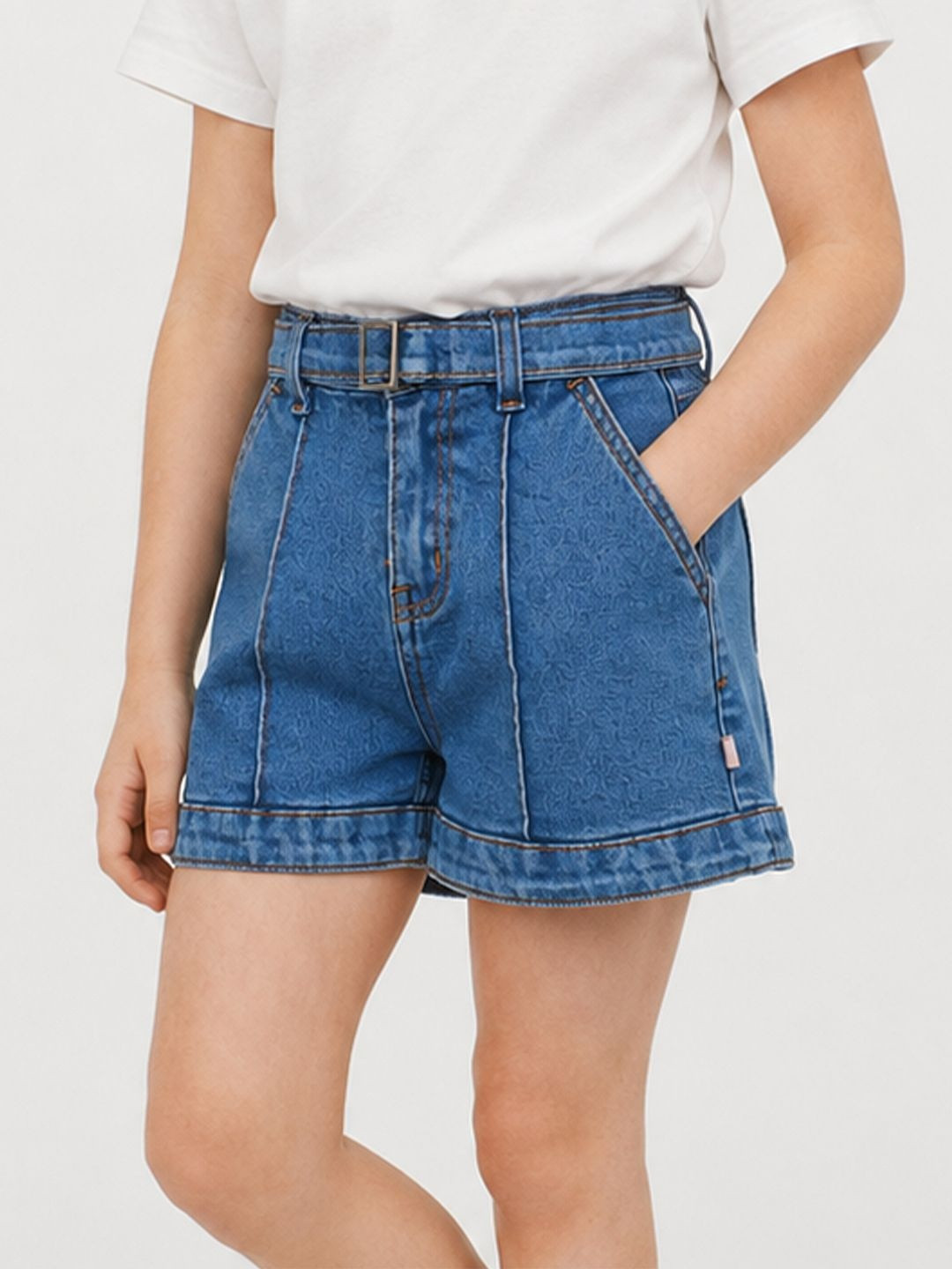 Purple United Kids Girls Denim Denim Shorts