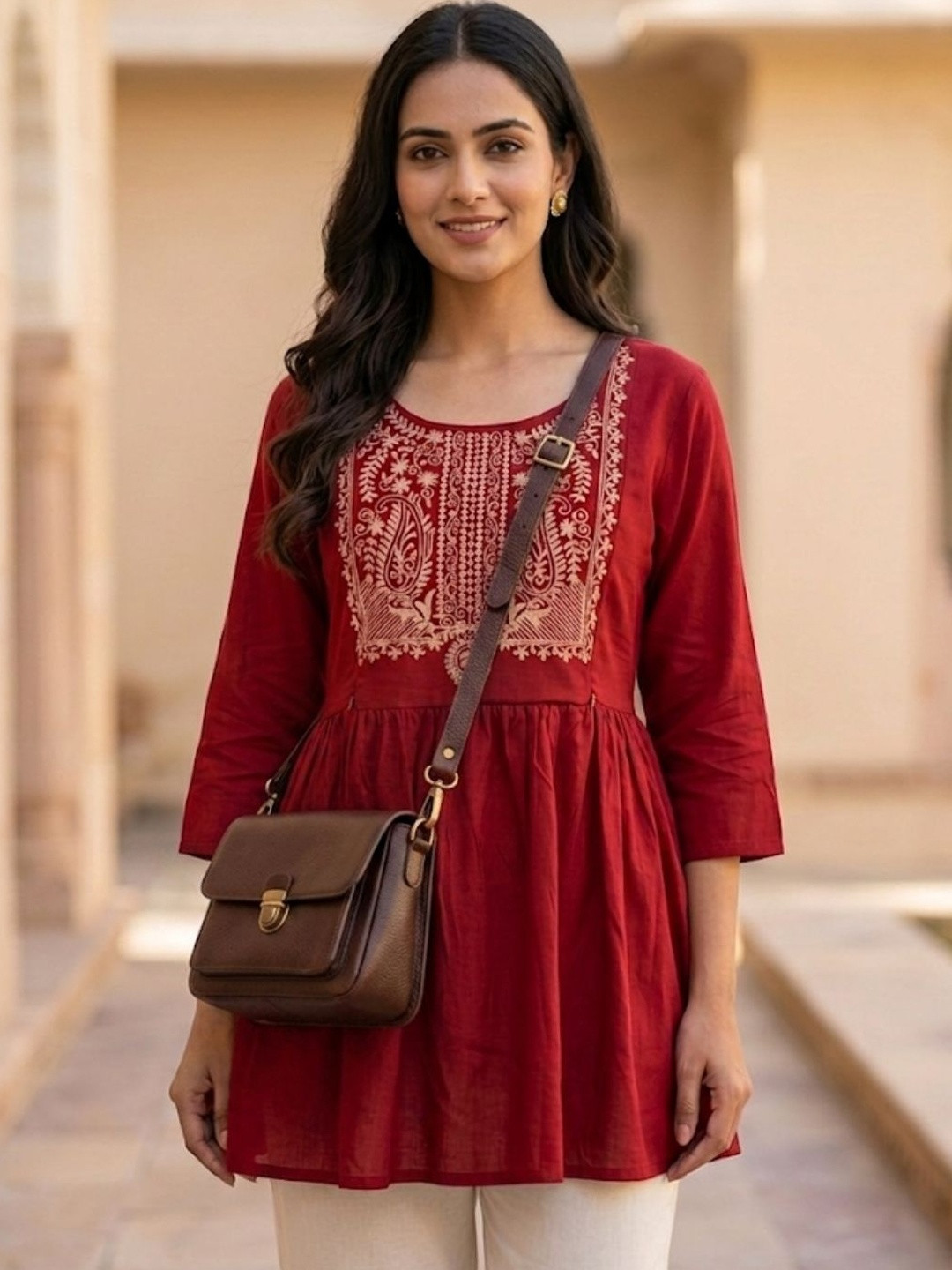 Vaidiki Embroidered Ethnic Top