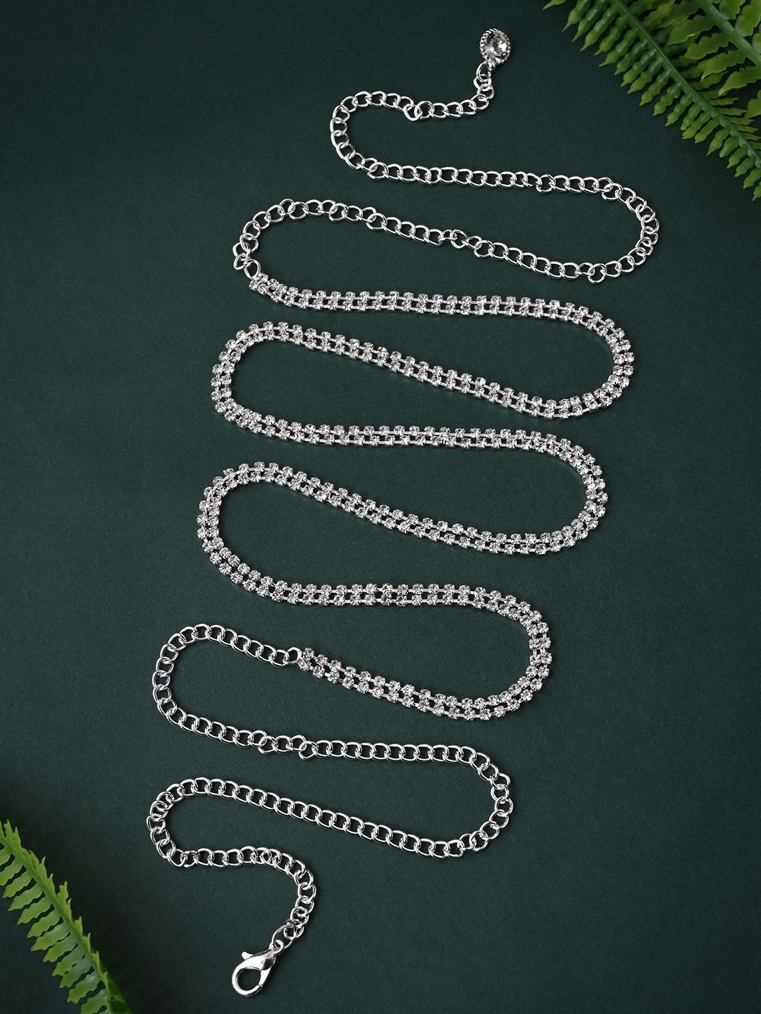 VAMA Artificial Stones Studded Waist Chain Saree Accessories