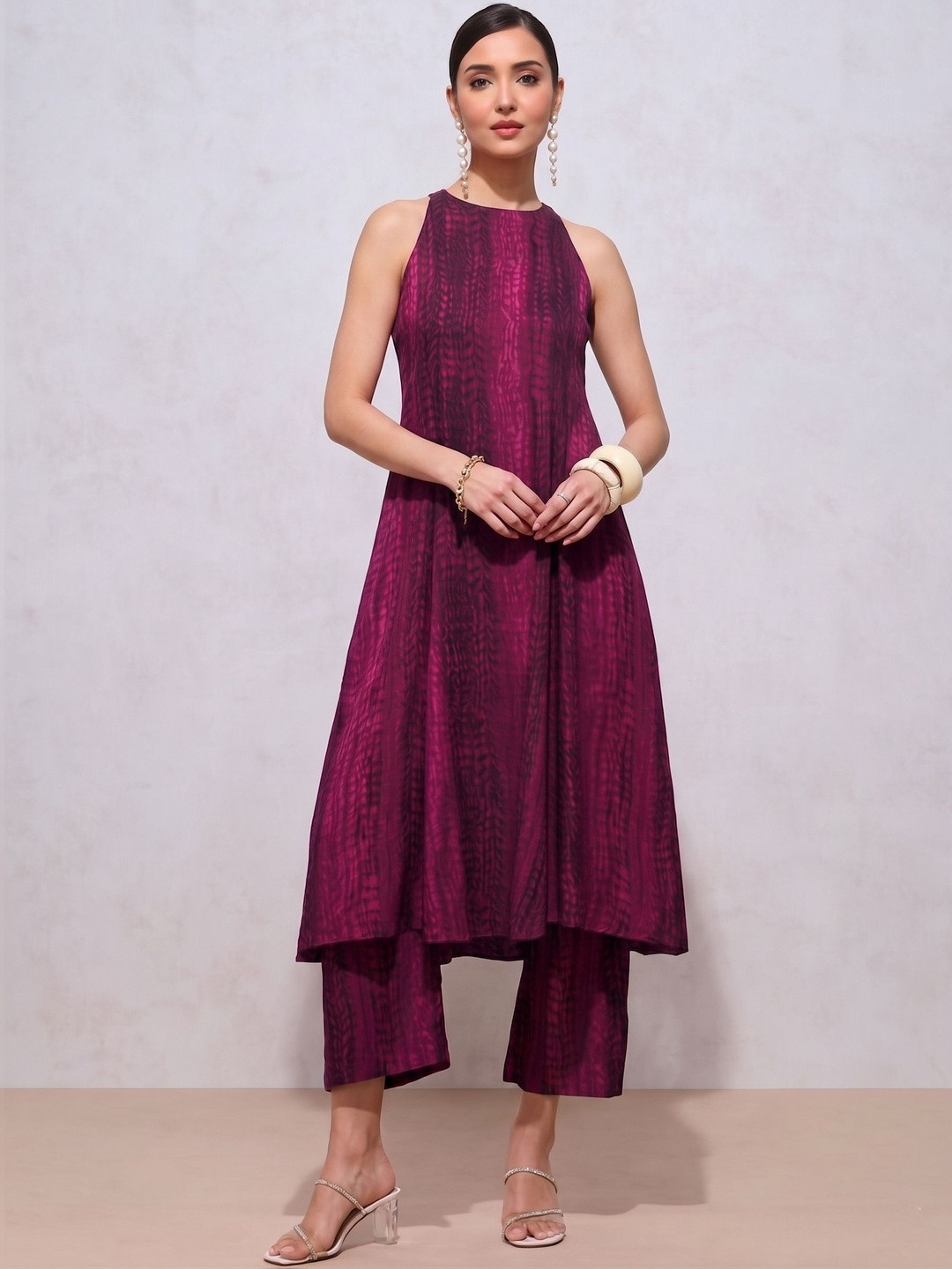 KALINI Women Ethnic Motifs Dyed Regular Kurta with Trousers