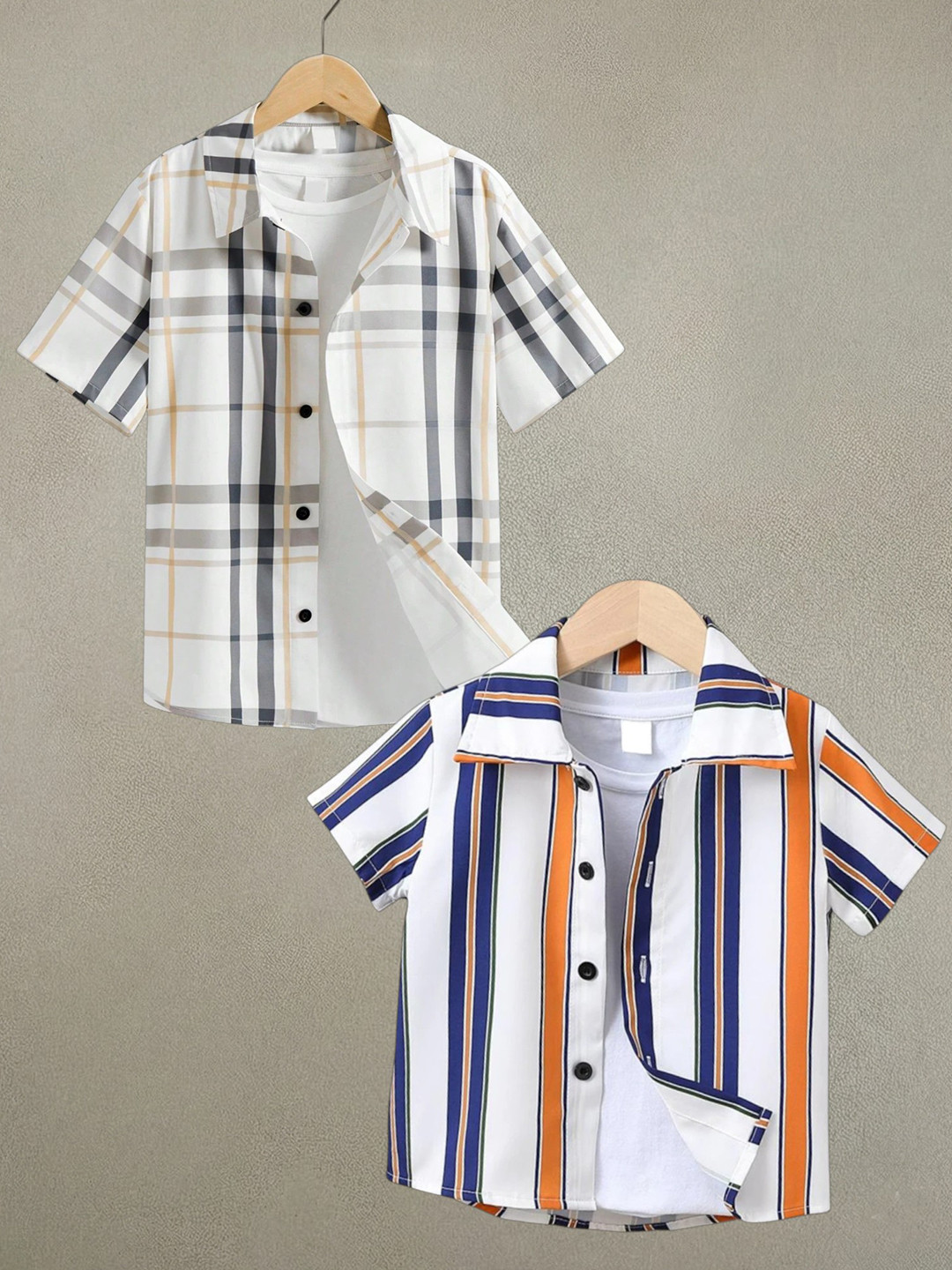 RAVYA TRENDZ Boys Classic Multi Stripes Striped Casual Shirt