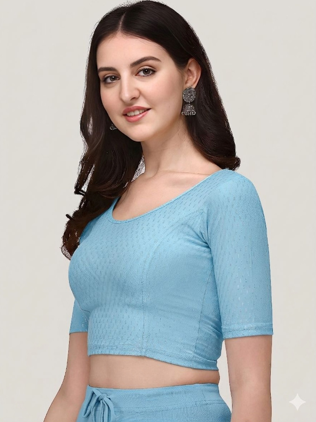 SHREEJI DESIGNER Cotton Woven Design Saree Blouse