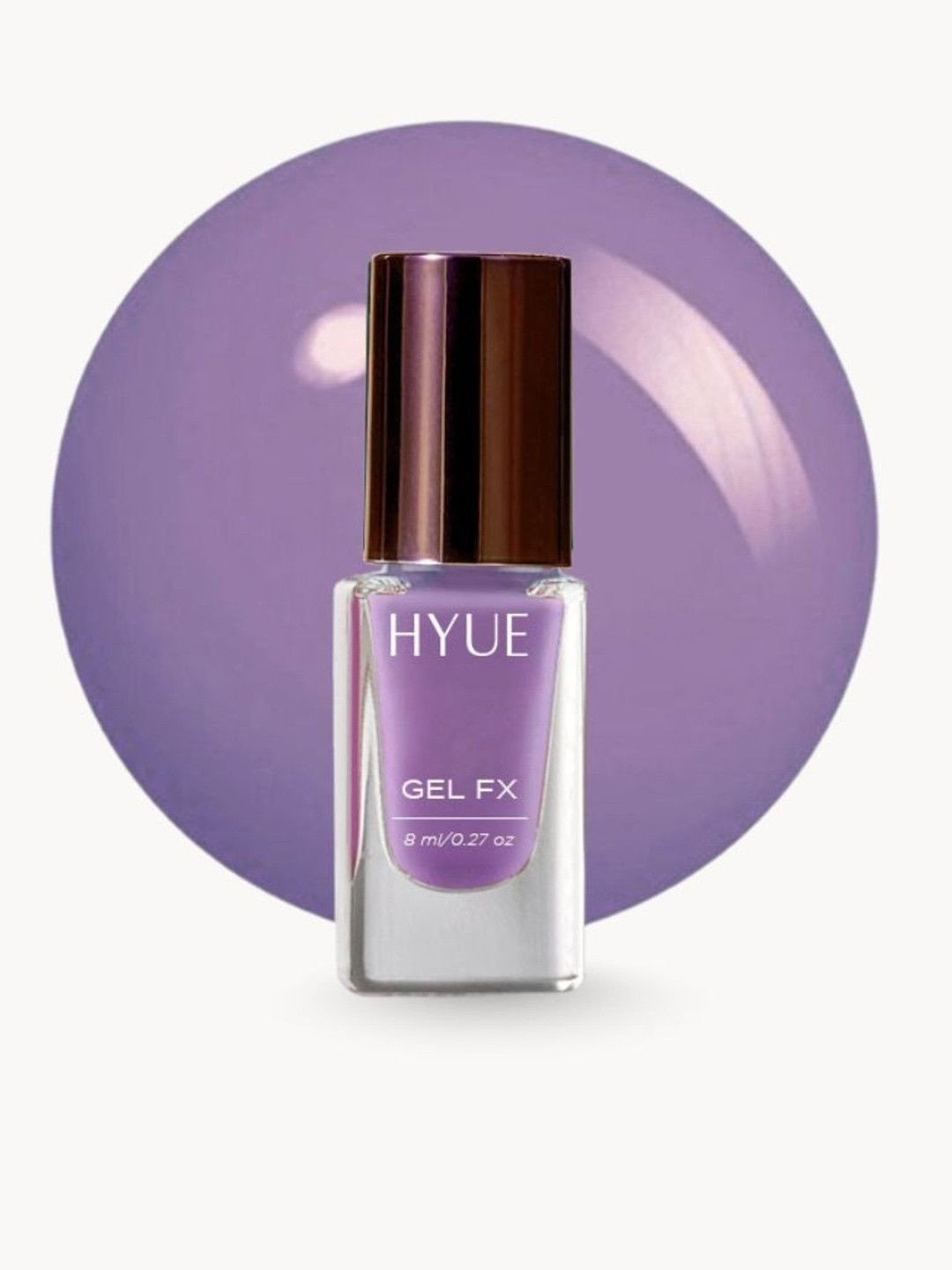 HYUE Gel FX Nail Paint Lavender Whip - Fast Dry and Chip Resistant - 14D Long Wear- 8ml