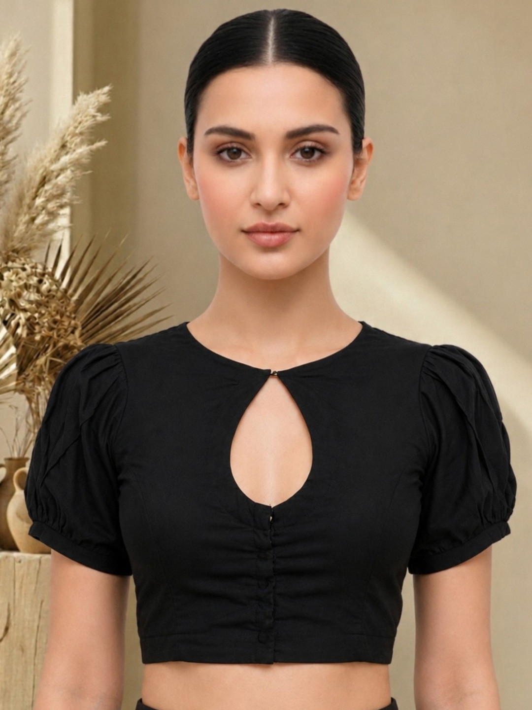 Thevasa Solid Saree Blouse