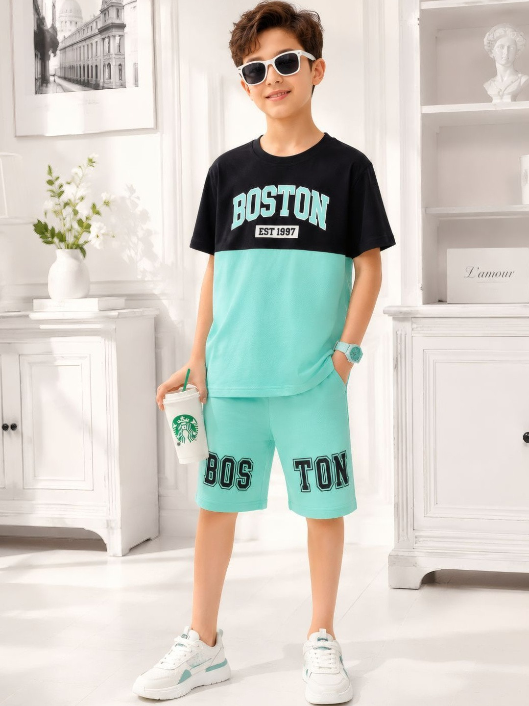 WEET Boys Colourblocked Night suit