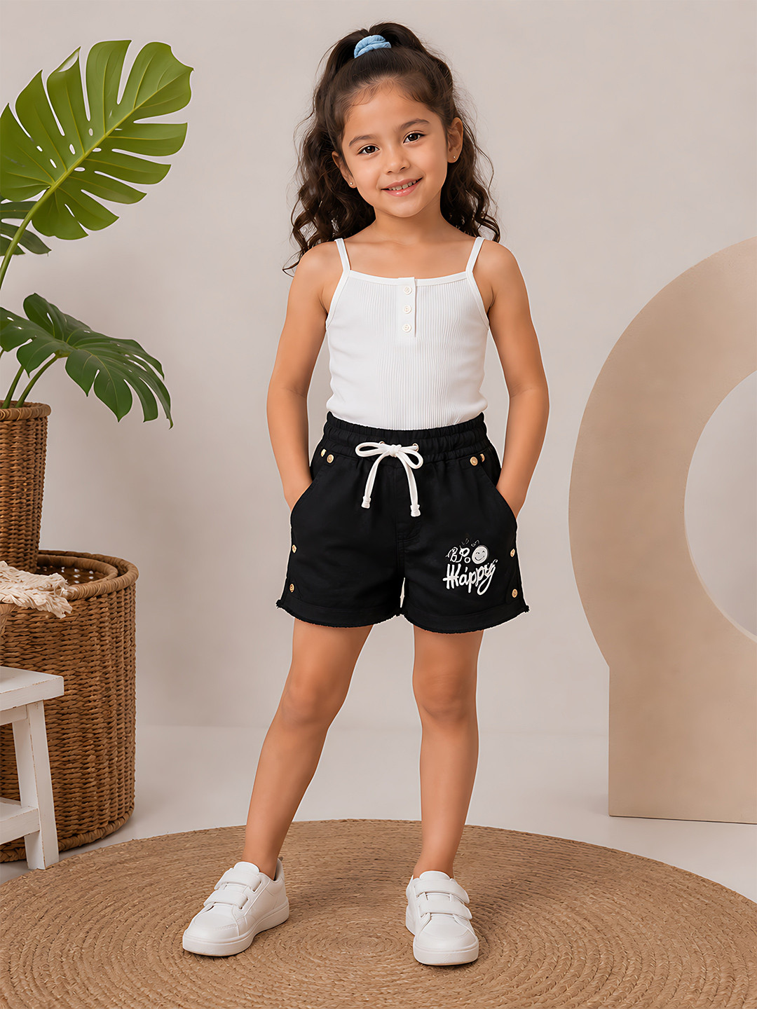 Arshia Fashions Girls Printed Shorts
