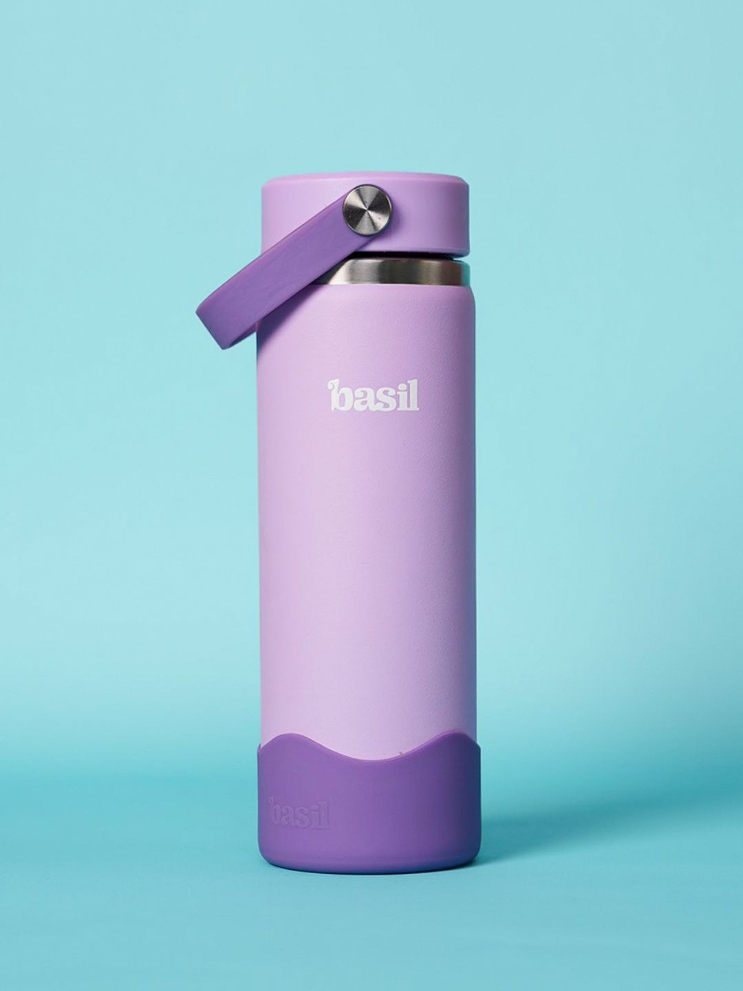 BASIL Lavender Single Stainless Steel Solid Double Wall Vacuum Water Bottle