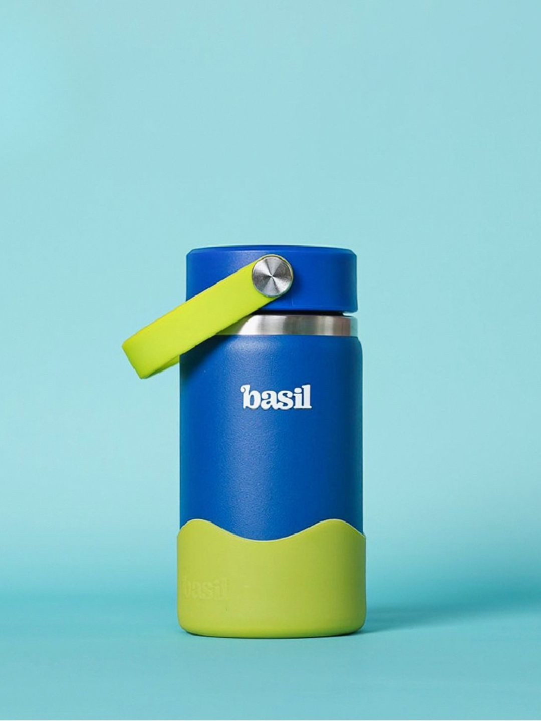 BASIL Multicoloured & Green Single Stainless Steel Solid Double Wall Vacuum Water Bottle