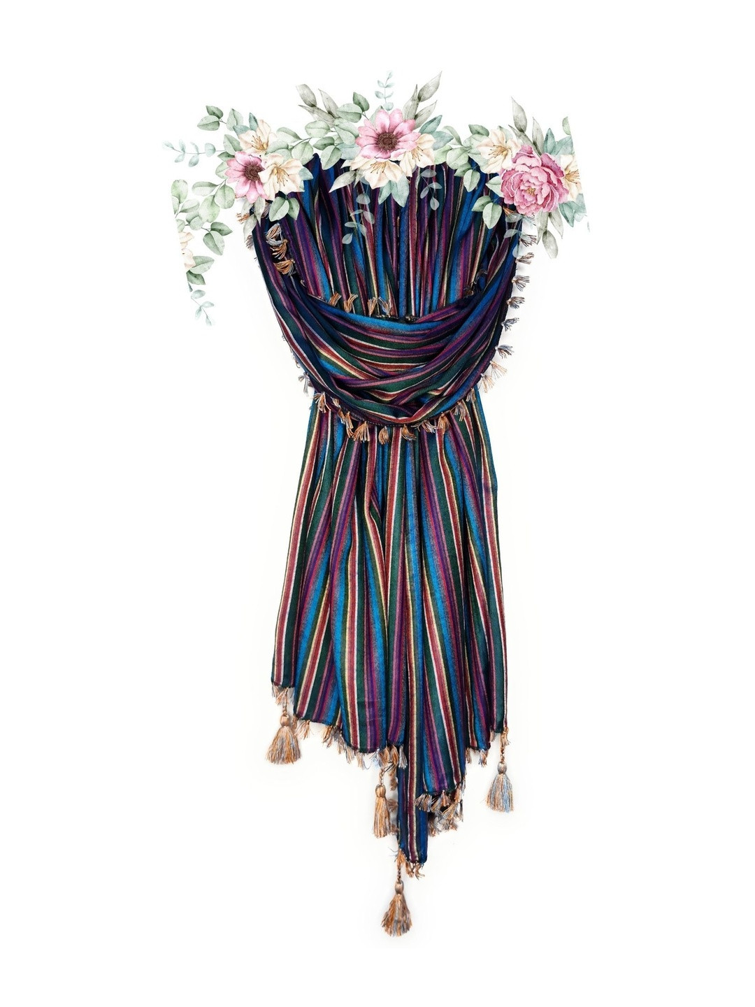 CHANDWASIA Women Striped Stole