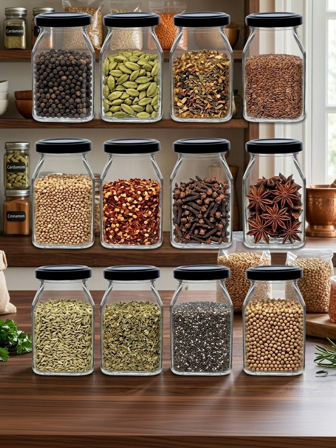 Aura Transparent 2026 Glass Stackable Jar Container