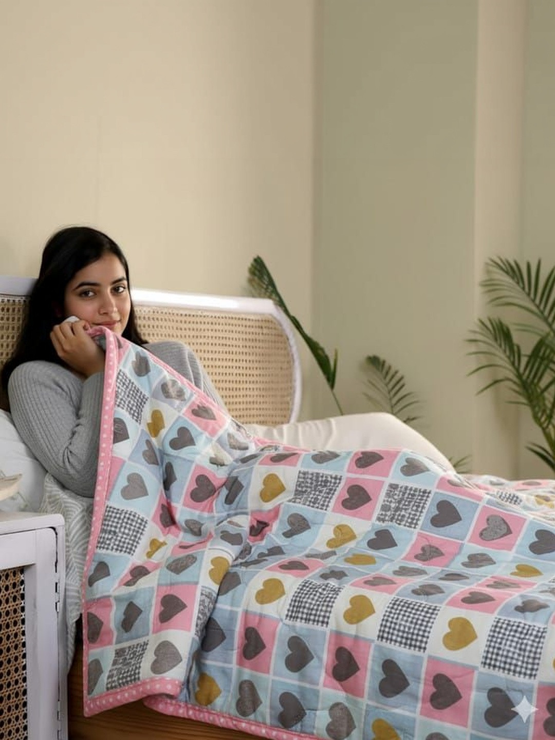 RF RELAXFEEL Red Geometric AC Room 210 GSM Dohar