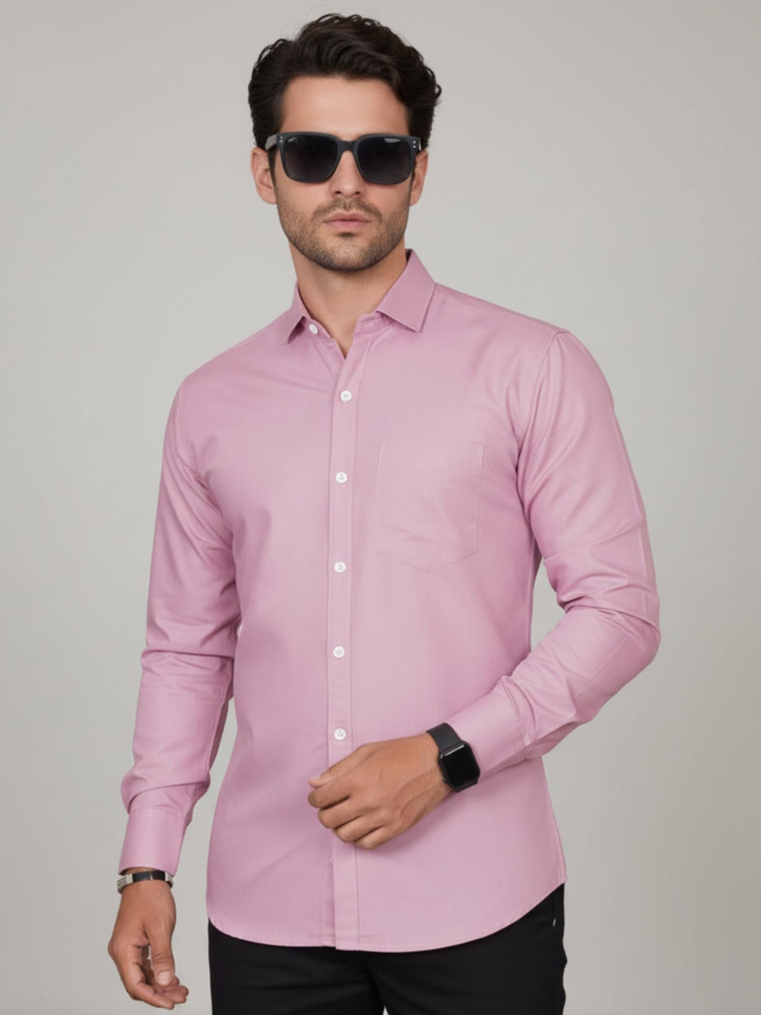 Vivatra Men Spread Collar Formal Shirt