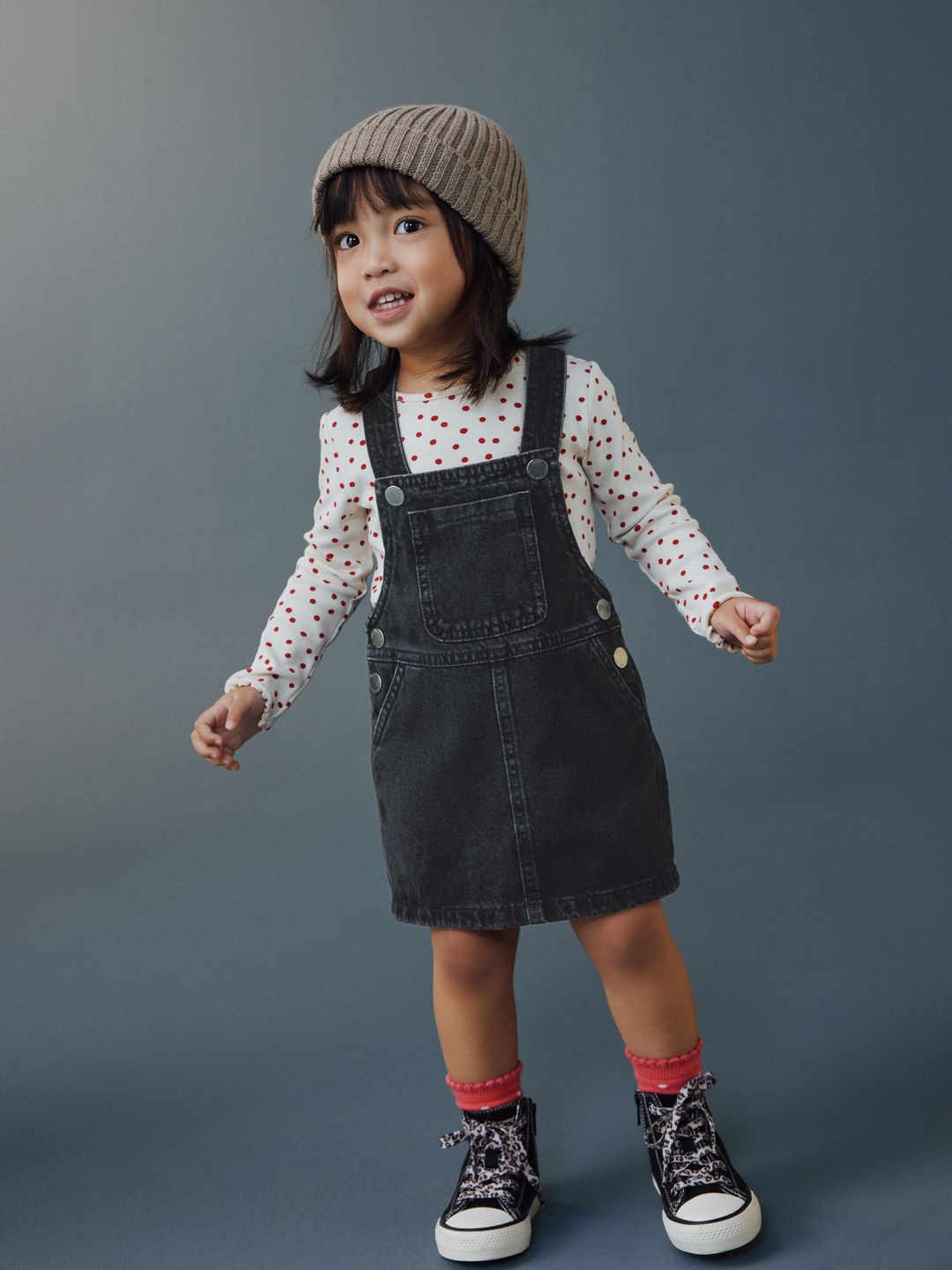 NEXT Girls Denim Pinafore Dress