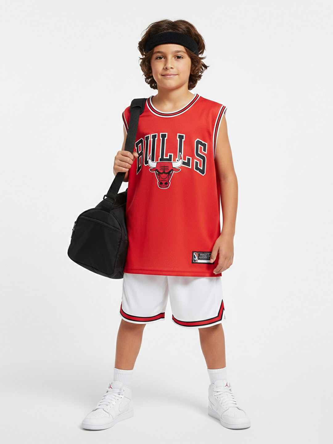 UMILDO Boys Brand Logo Chicago Bulls Printed Dri-FIT T-shirt