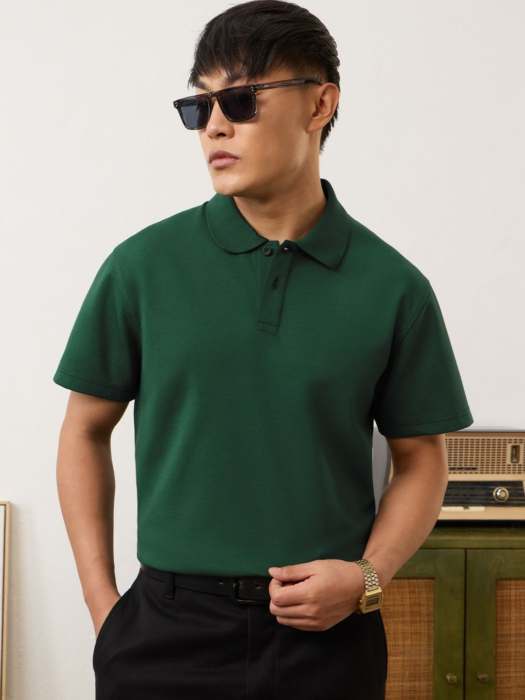 The Souled Store Men Polo Collar T-shirt - Image 1