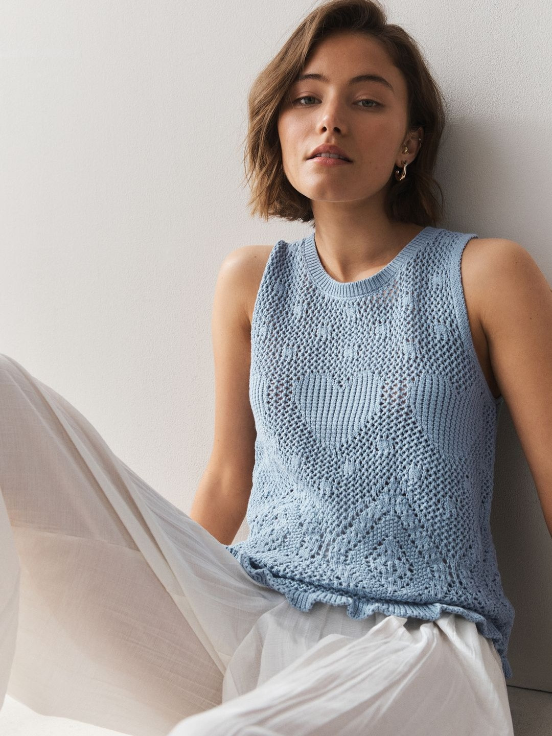 NEXT Crochet Heart Pure Cotton Vest Top