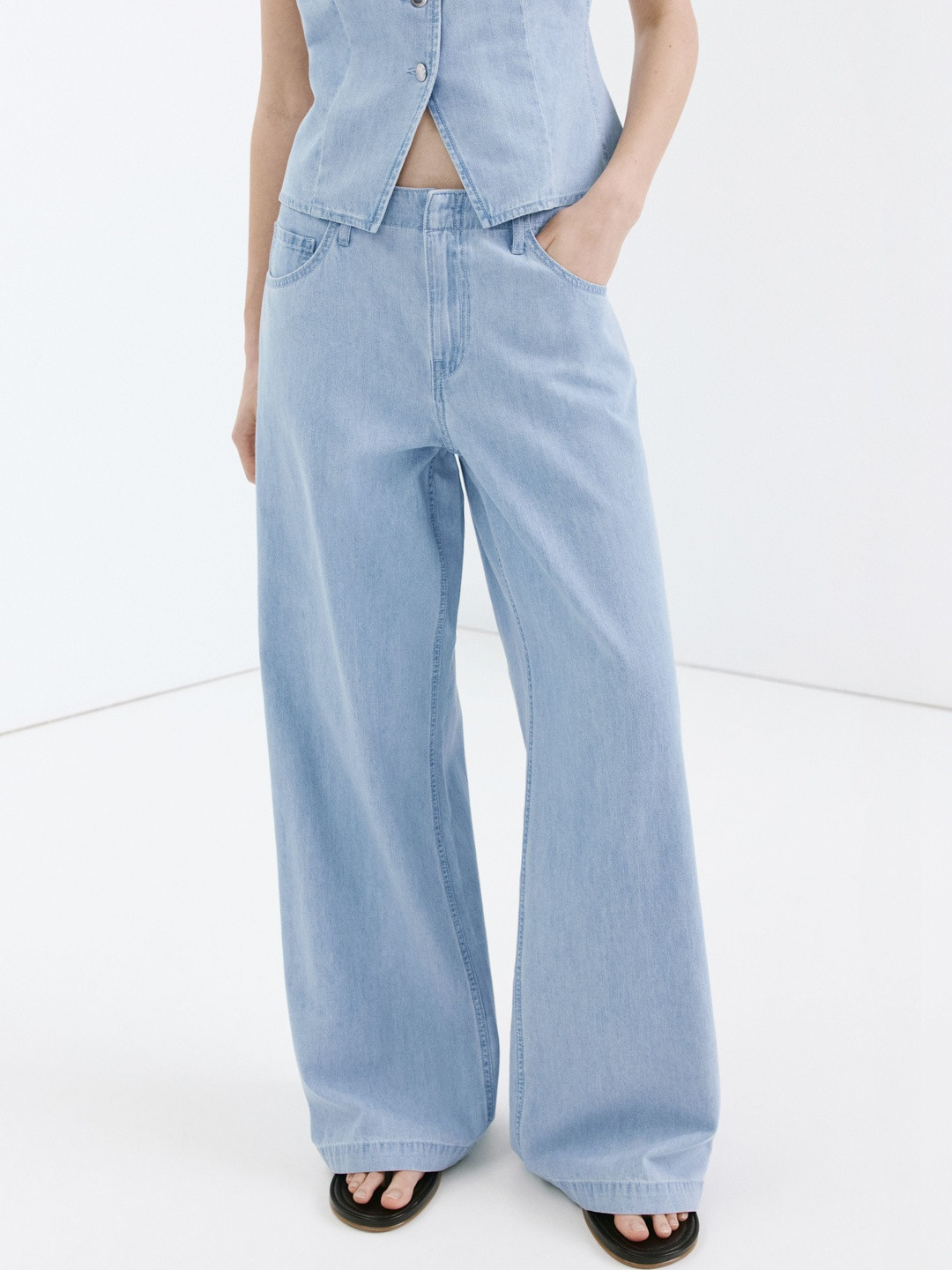 MANGO Women Pure Cotton Jeans