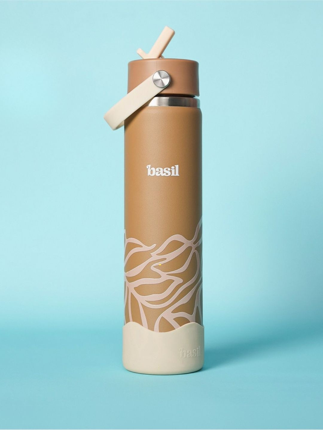 BASIL Beige Single Stainless Steel Other Double Wall Vacuum Water Bottle