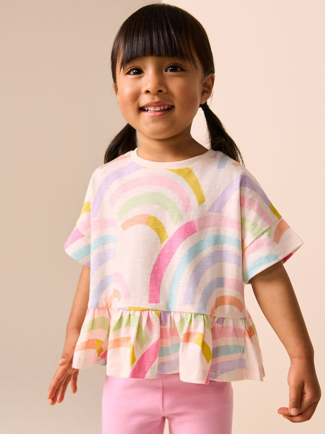 NEXT Girls Geometric Printed Pure Cotton A-Line Top