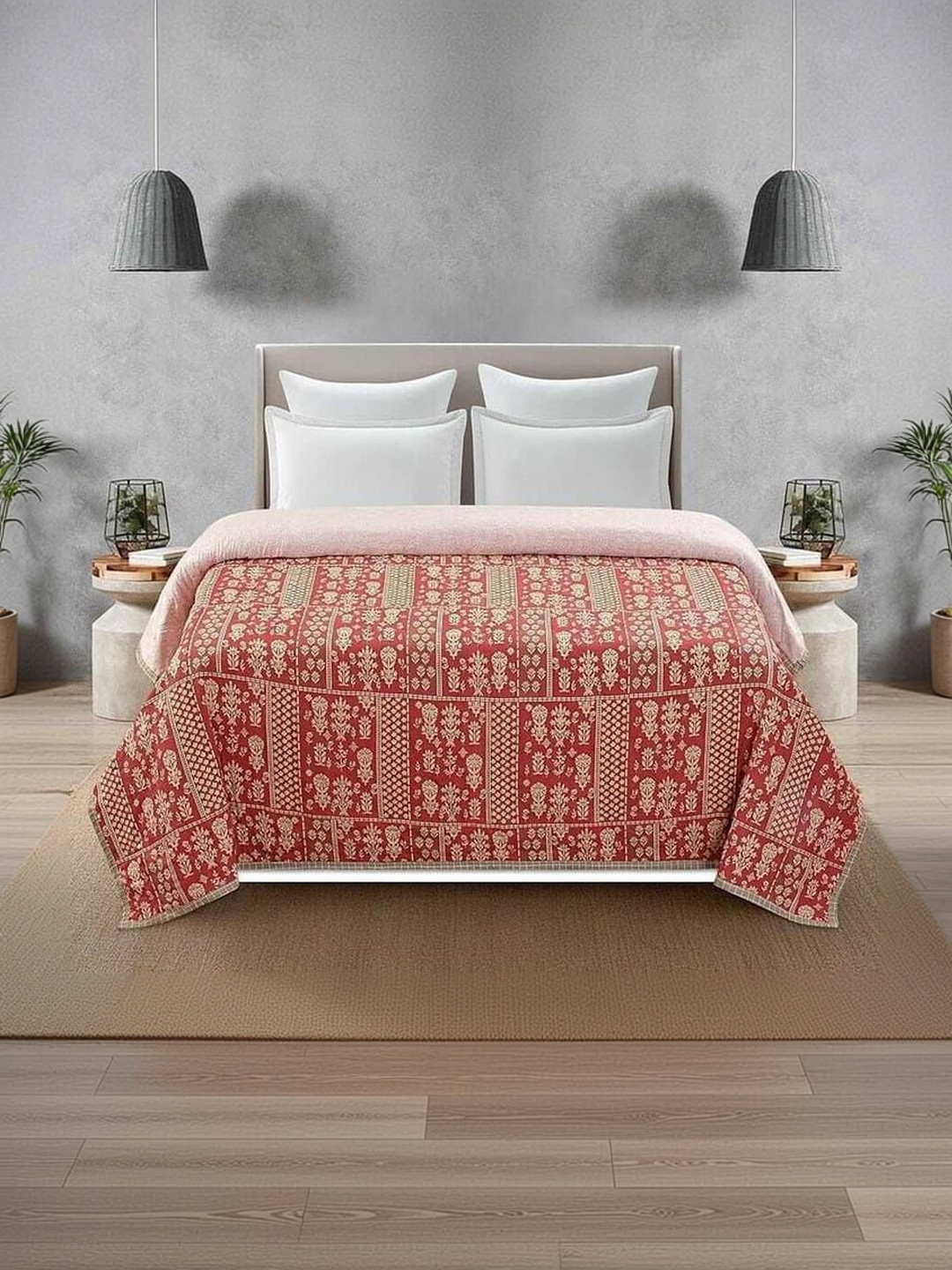 RF RELAXFEEL Red Ethnic Motifs AC Room 210 GSM Dohar