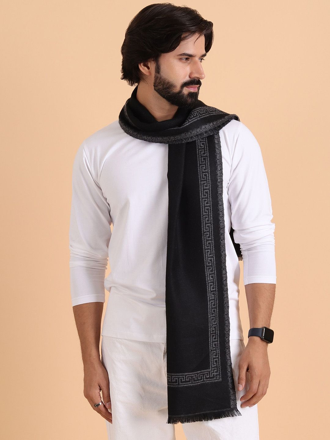 Tweedle Men Patterned Reversible Woolen Muffler