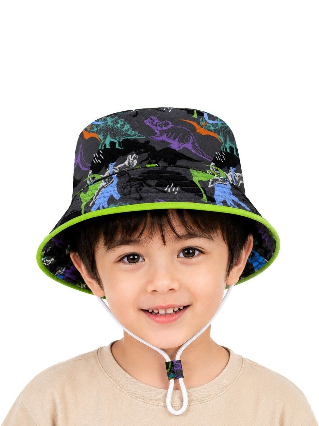 JENNA Unisex Kids Grey Solid Bucket Hat