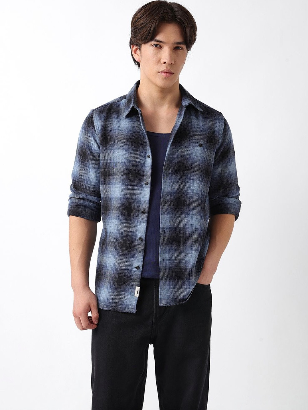 THE BEAR HOUSE Men Cotton Checked Regular Fit Casual Shirt