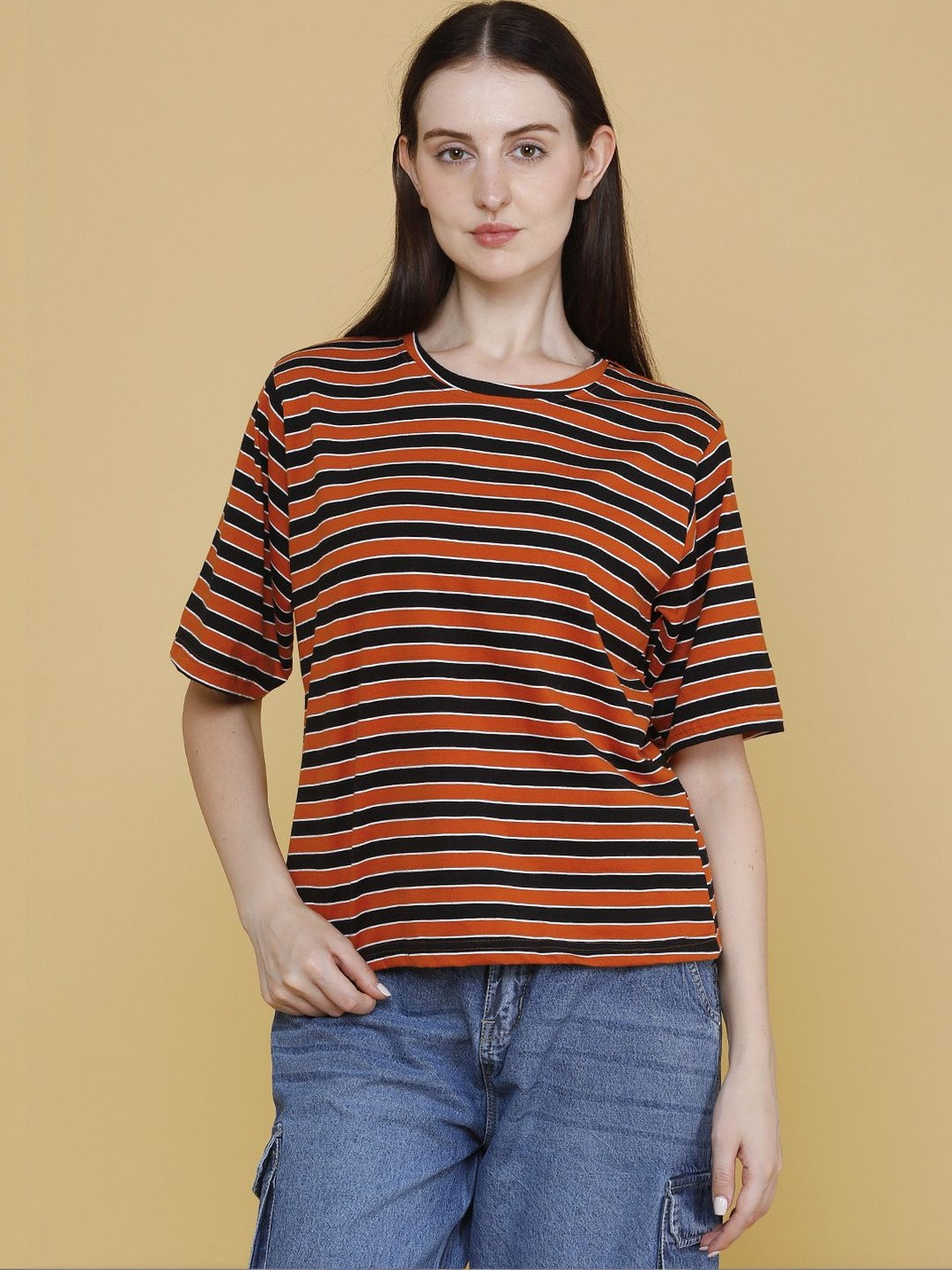 LIMEROAD Women Striped T-shirt