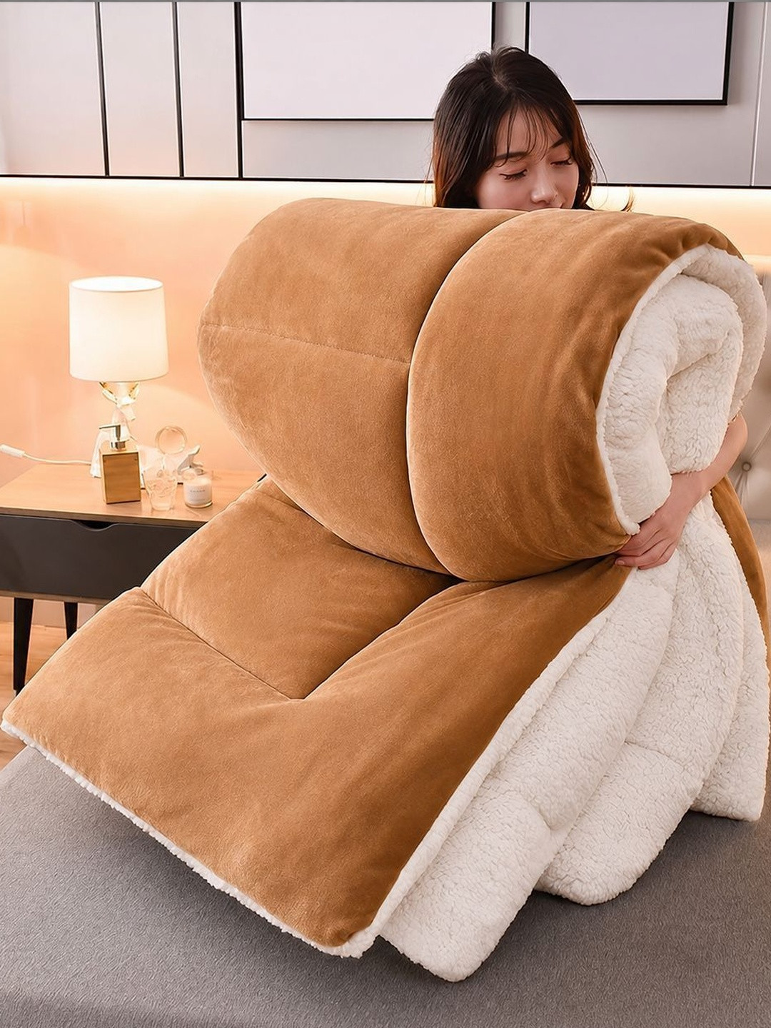 Doristyle Gold-Toned Heavy Winter 500 GSM Blanket