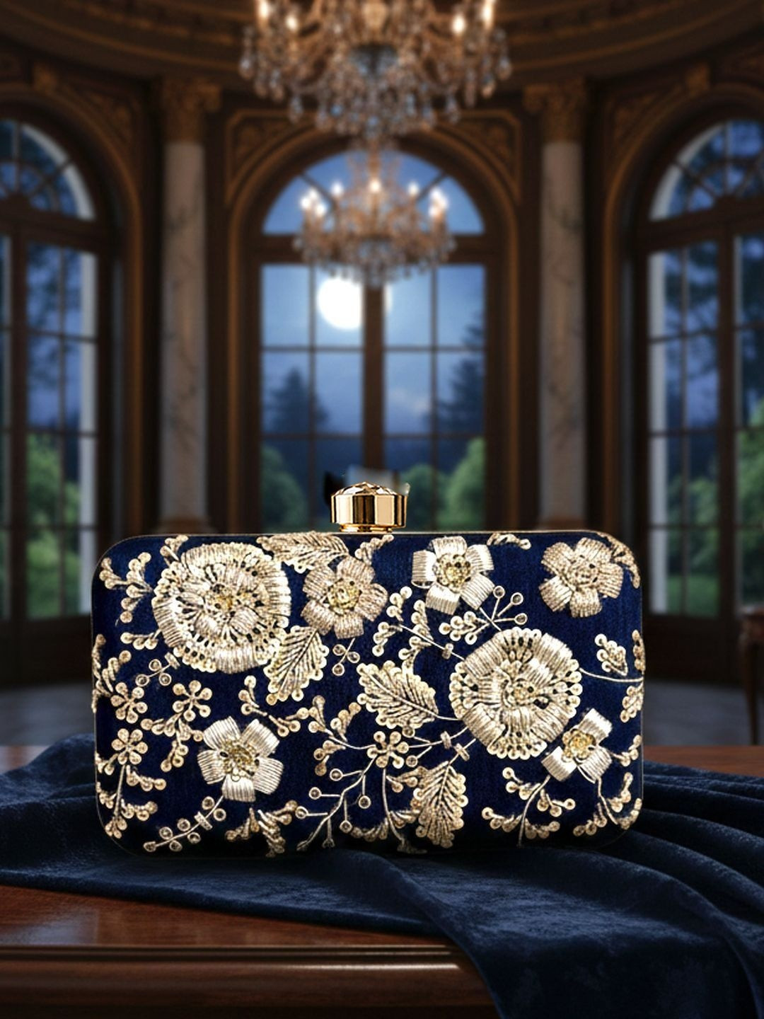 MaFs Embroidered Purse Clutch
