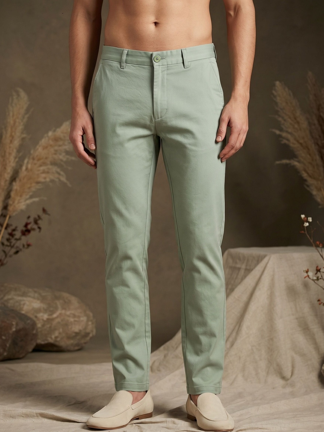 Tanip Men Relaxed Easy Wash Trousers