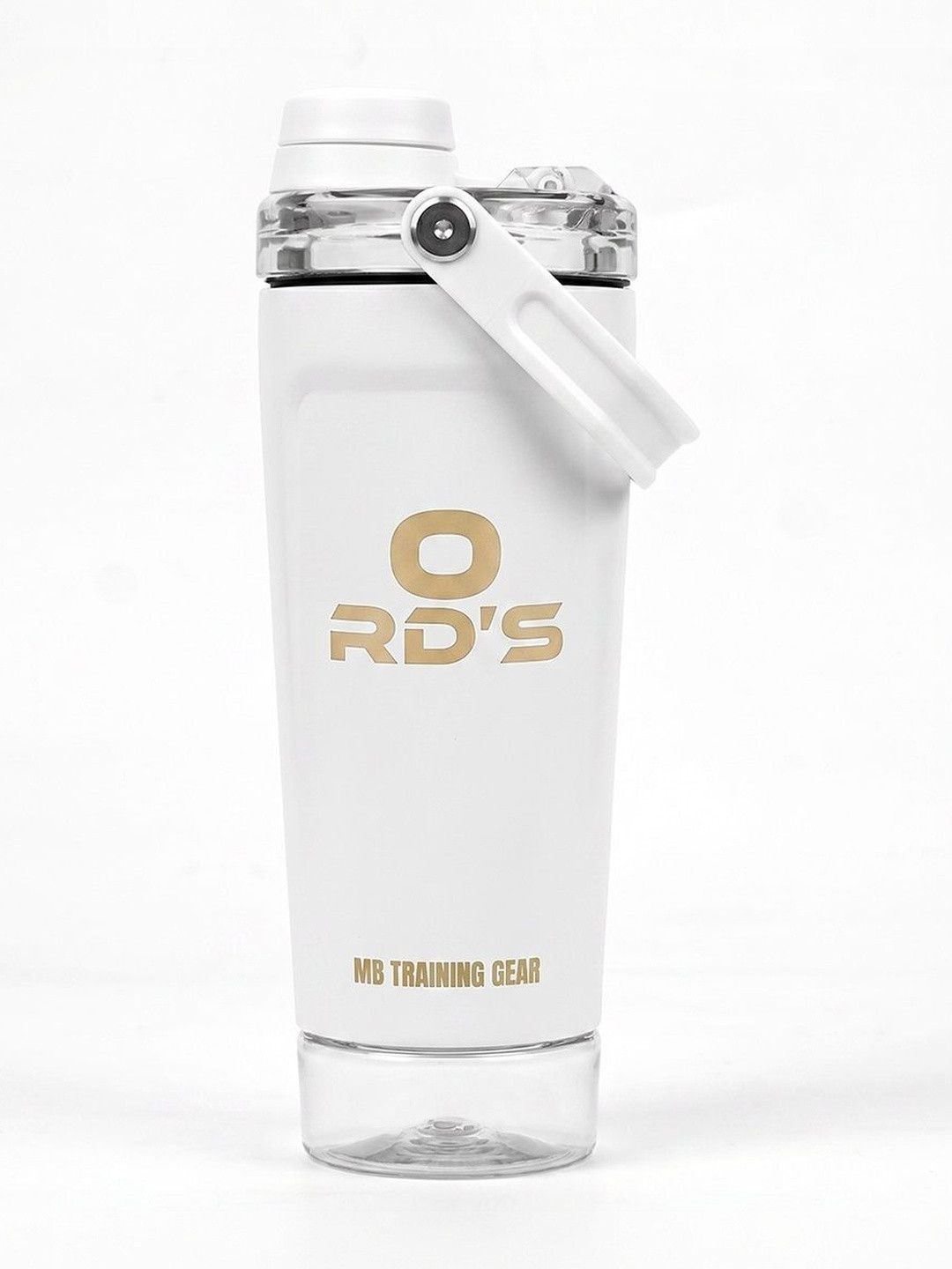 MuscleBlaze White & Gold-Toned Single Stainless Steel Brand Logo Double Wall Vacuum Water Bottle