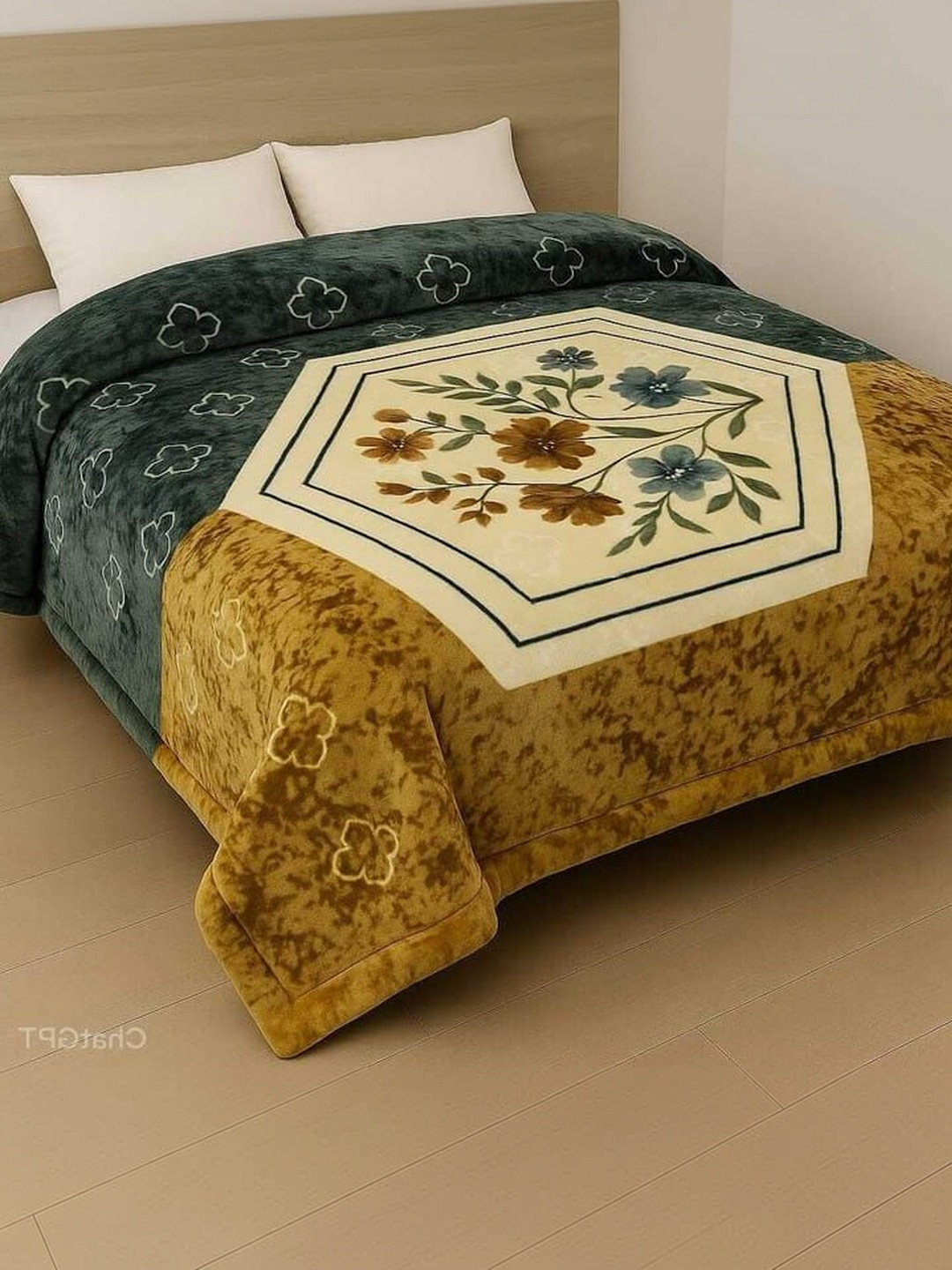 Doristyle Yellow Floral Heavy Winter Blanket