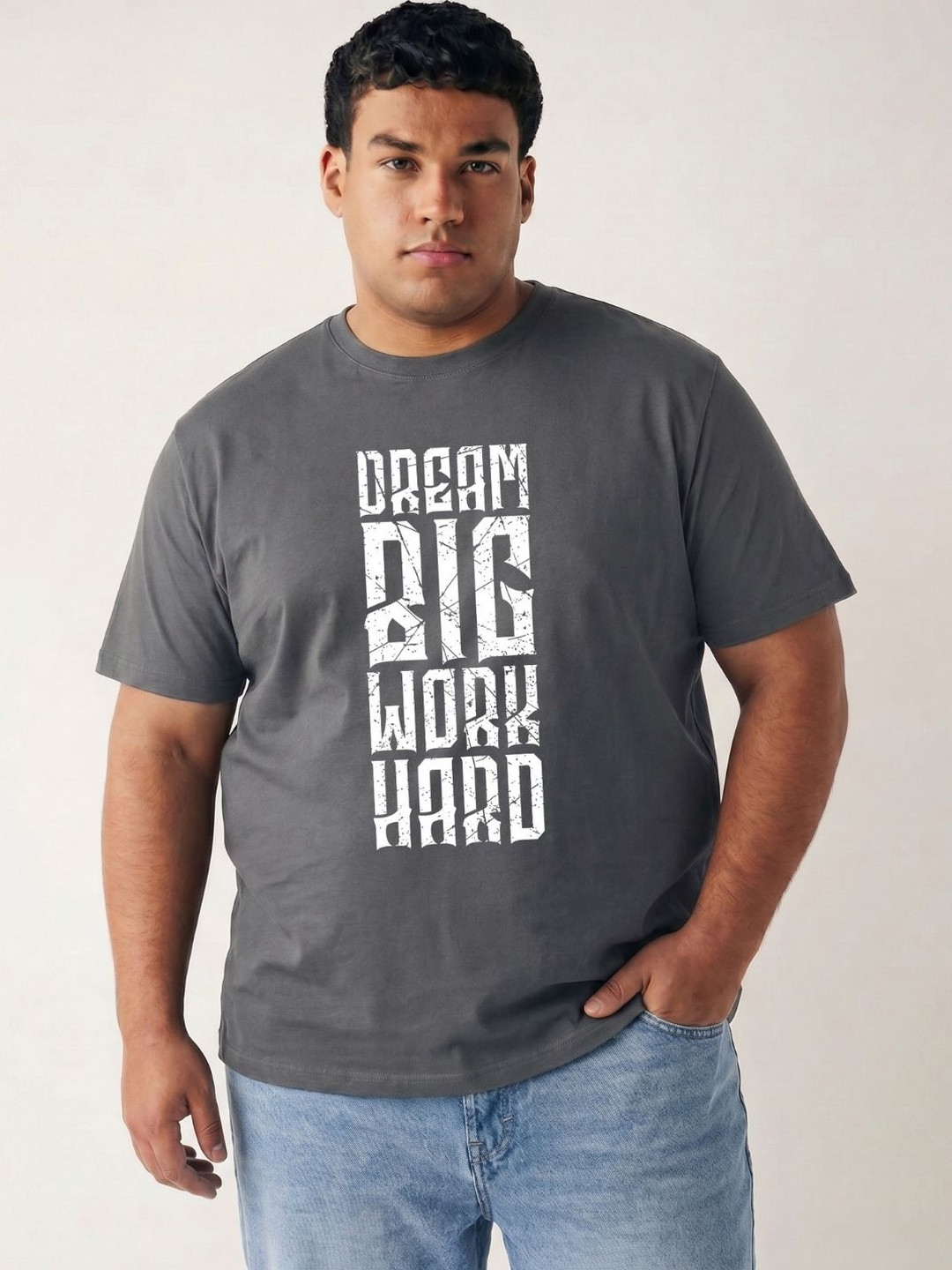 Toodle Plus Plus Size Men Typography Printed T-shirt