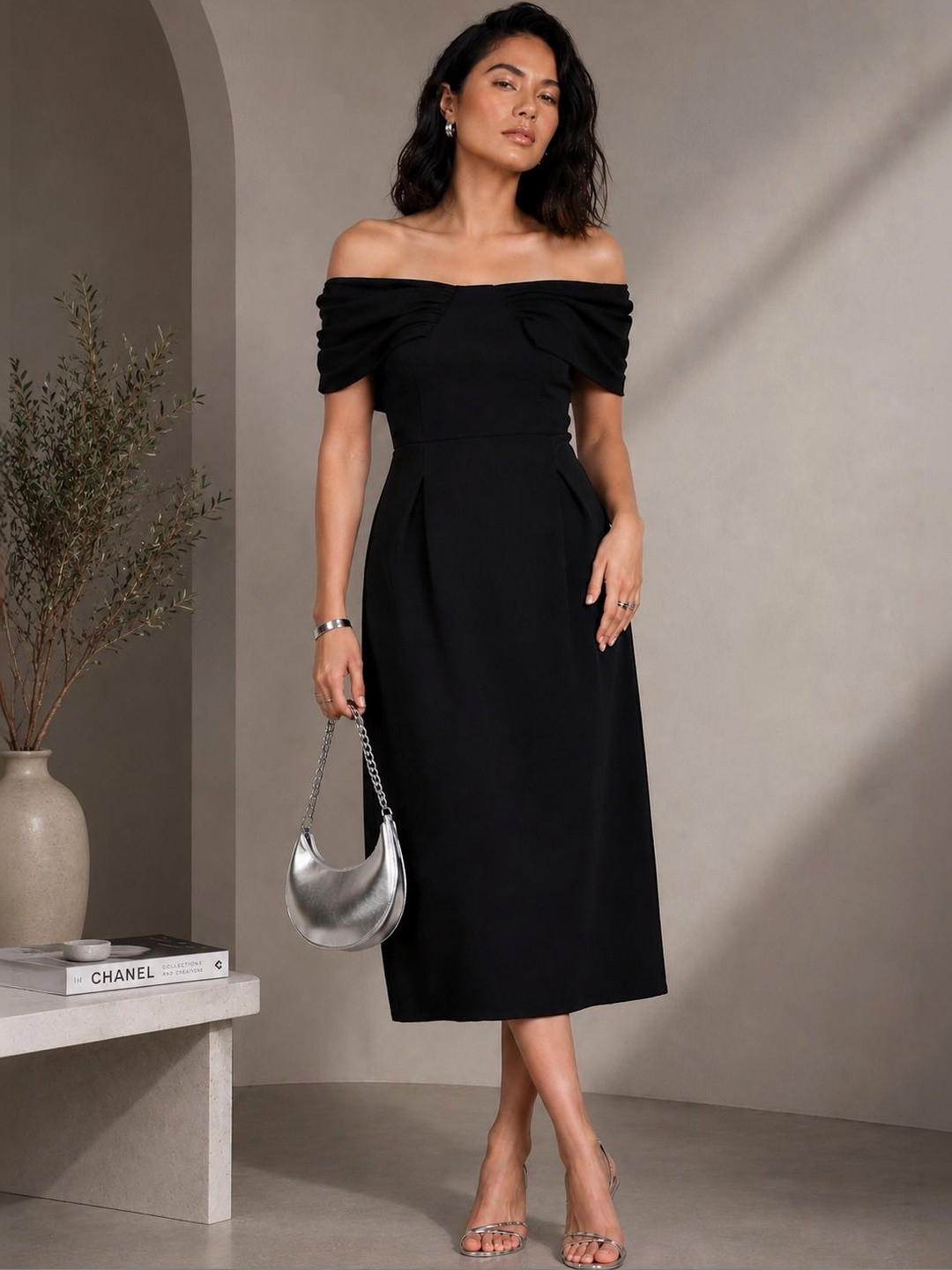 NEUDIS Off-Shoulder Maxi Dress