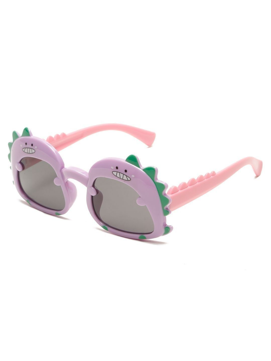 Stoln Girls Black Lens & Purple Round Sunglasses with UV Protected Lens