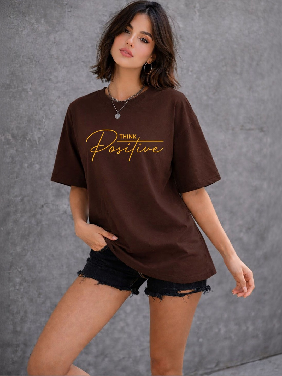 R.Code by The Roadster Life Co. Women Typography Printed T-shirt