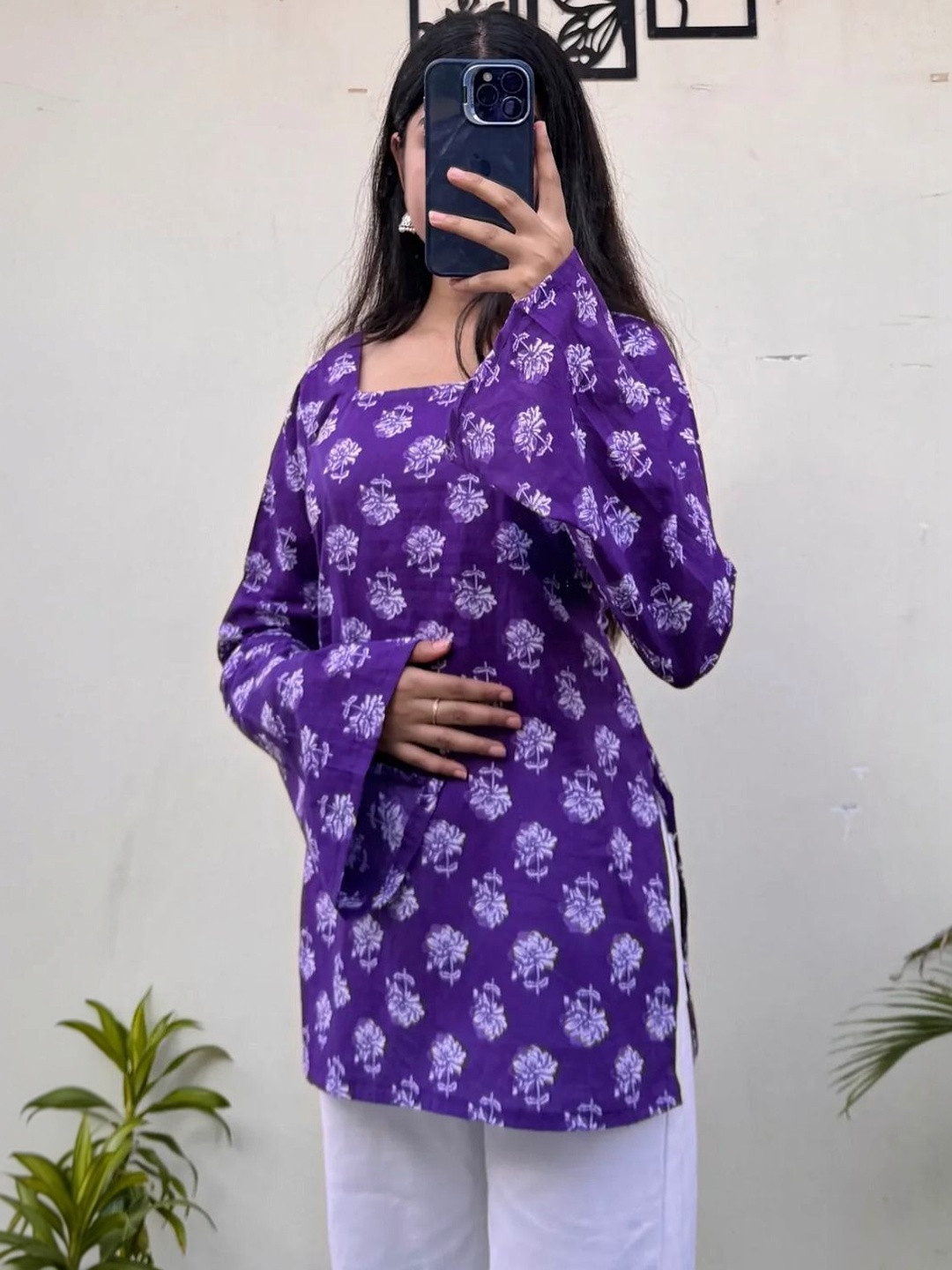 NEW4U Women Ethnic Motifs Printed Flared Sleeves Kurta